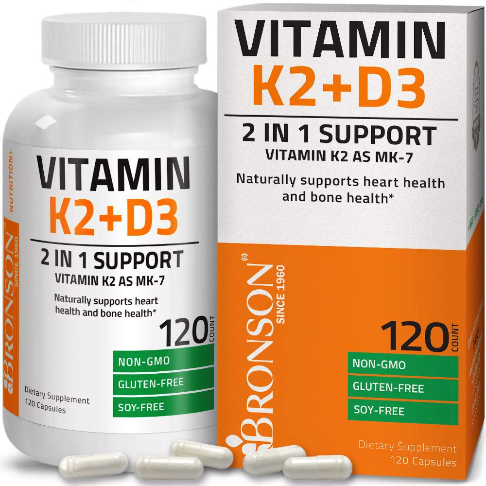[HCM]VITAMIN - BRONSON - VITAMIN K2 + D3 - 90 - 120 CAPSULES - Giúp tăng sức đề kháng chắc khỏe xương khớp