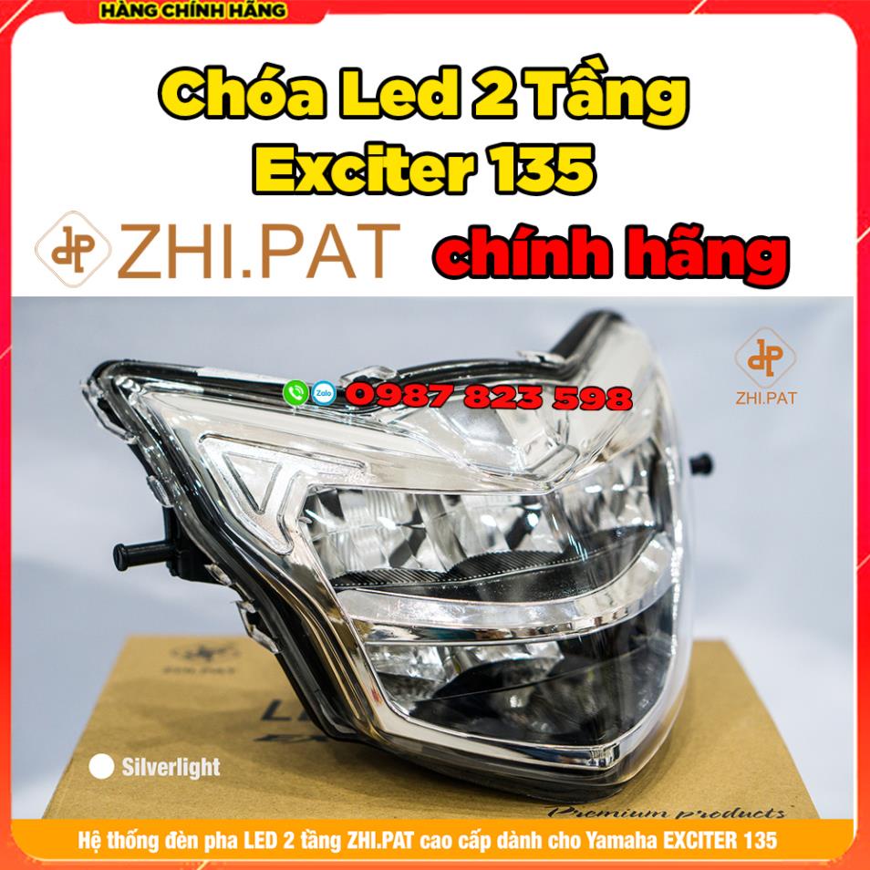Đèn pha LED 2 tầng cho EX 135 hàng ZHIPAT chính hãng.
