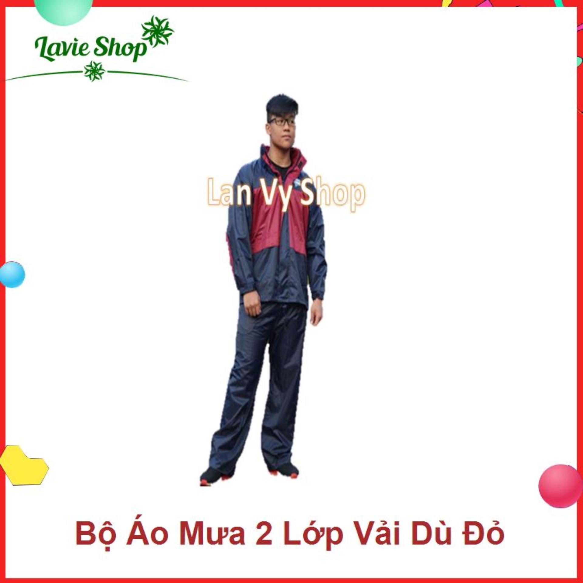 [HCM]Bộ Áo Mưa Vải Dù Cao Cấp Lion 2 Lớp  – Không Thấm Size 2X -60 -65KG