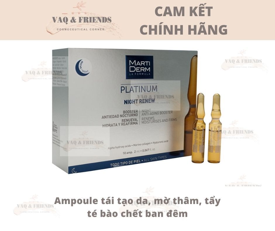 Ampoule chống lão hoá & tái tạo da ban đêm martiderm night renew - vaq