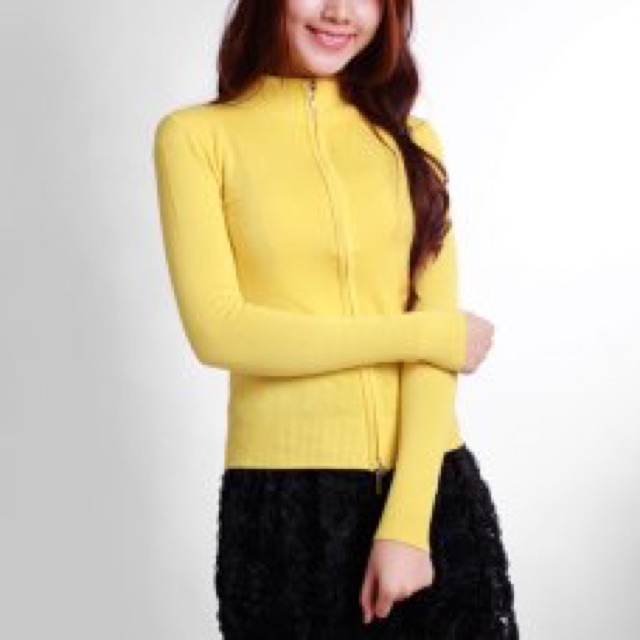 Áo Khoác Len Nữ Dây Kéo 2 Đầu Nhiều Màu