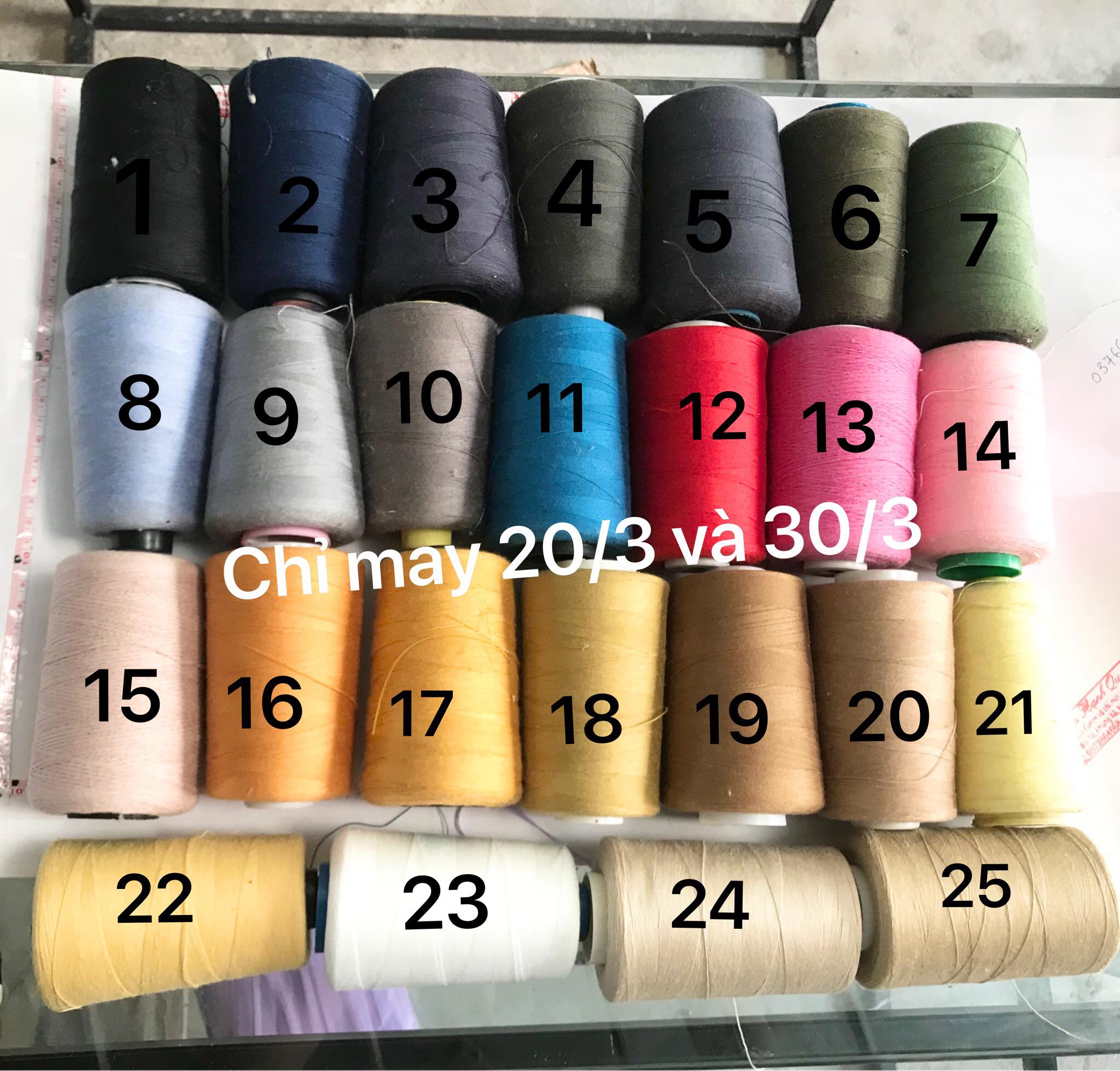 2 cuộn Chỉ sợi to may đồ jean