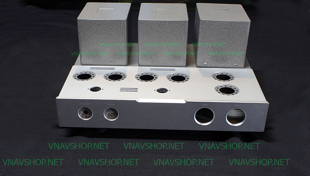 Vỏ ampli đèn el34, 6l6 push pull mặt nhôm phay