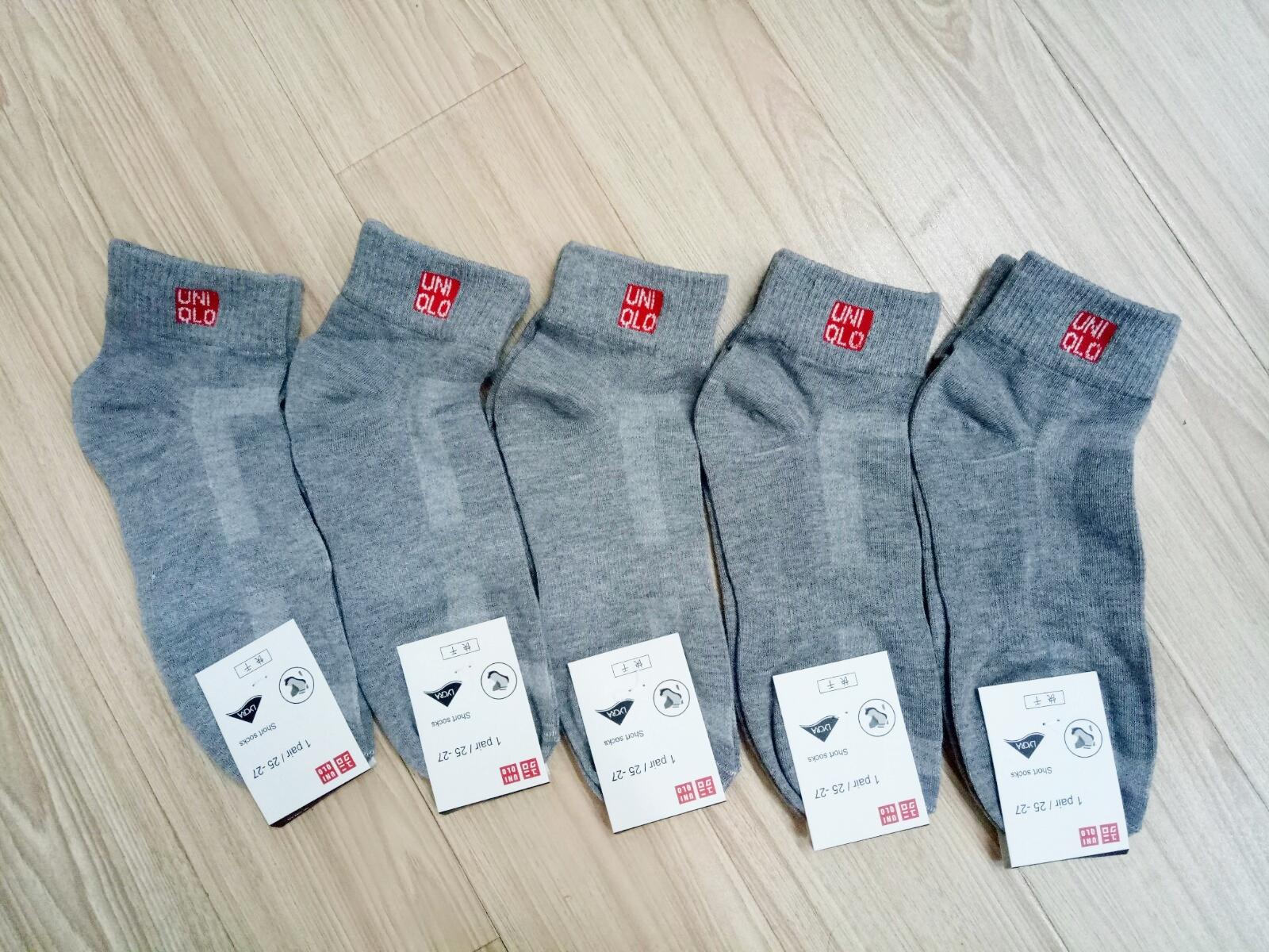Combo 5 đôi tất nam cổ trung Uniqlo xuất Nhật