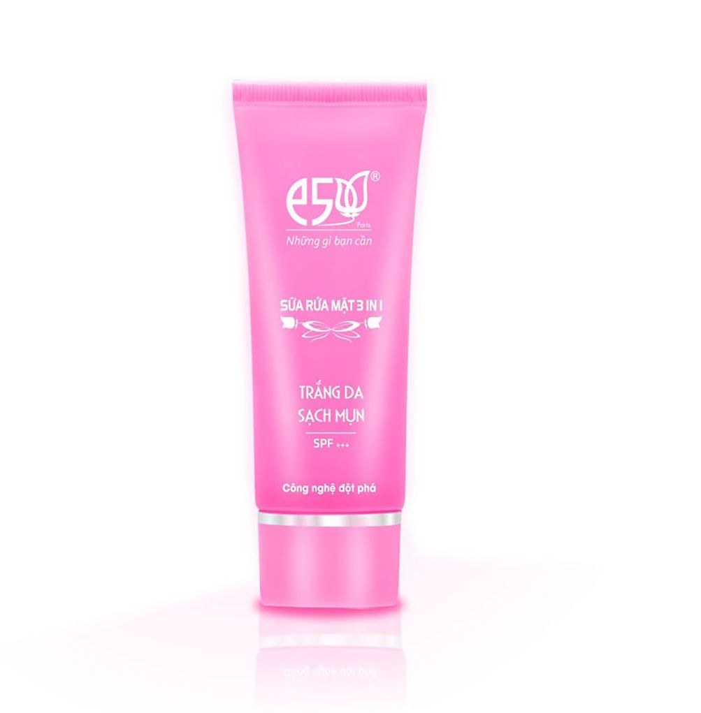 Sữa rửa mặt e5 3 in1 trắng da sạch mụn-100ml