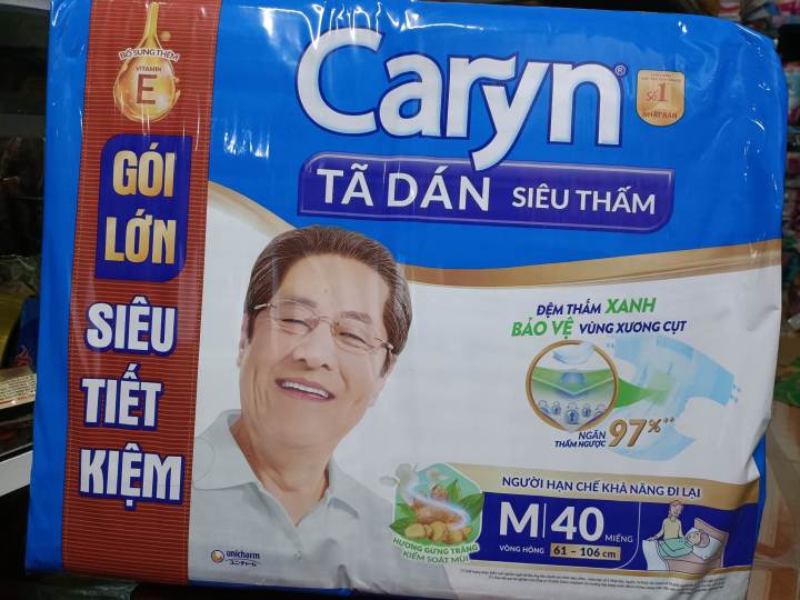 Tã dán Caryn siêu thấm size M 40 miếng