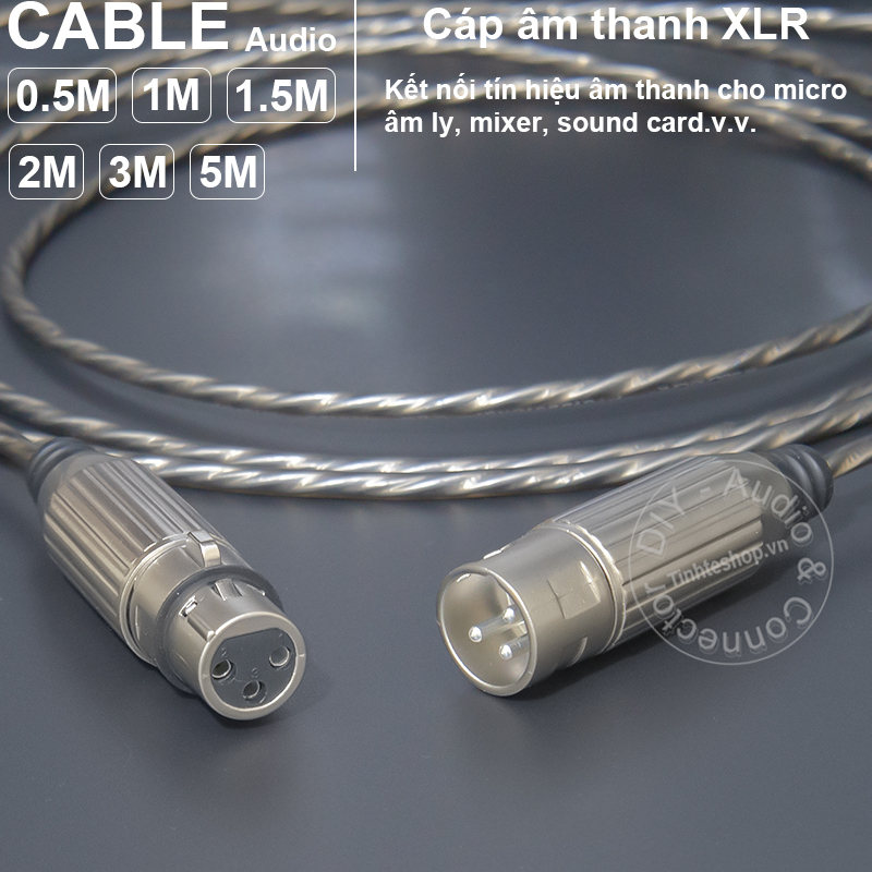 Dây jack canon đực cái DIY cắm cho Mixer Micro Loa 0.5 đến 5 mét - Cáp XLR