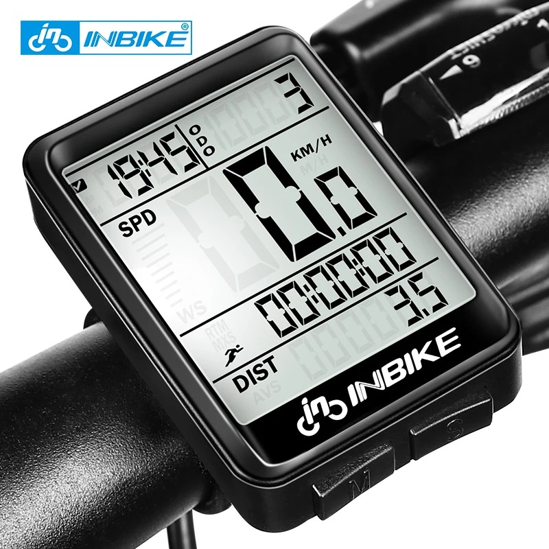 Inbike xe đạp chống nước máy tính không dây và có dây mtb xe đạp đi xe đạp đồng hồ đo đồng hồ bấm giờ đồng hồ tốc độ đồng hồ kỹ thuật số đèn led tỷ lệ ic321