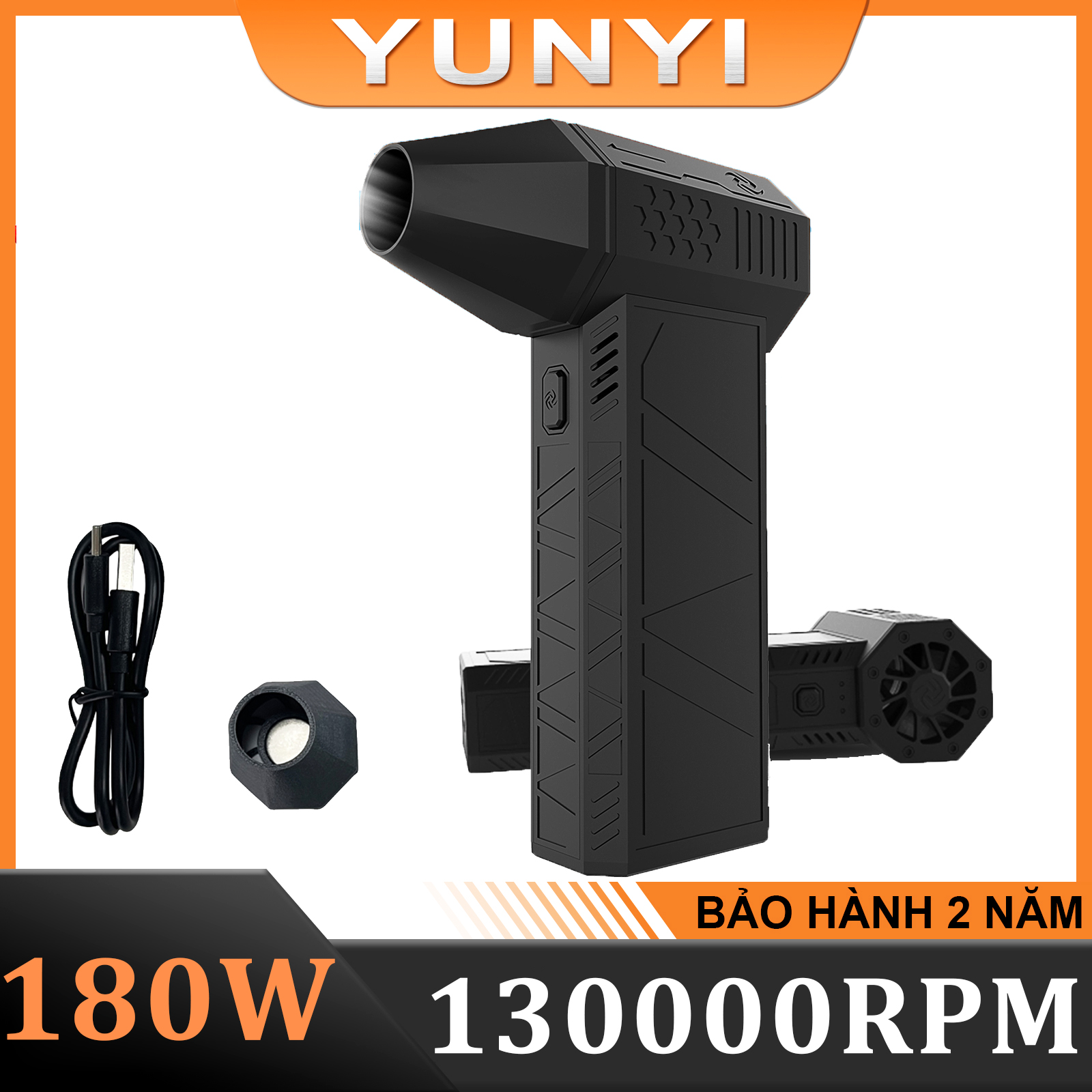 Quạt phản lực cầm tay mini 130000RPM,Quạt phản lực siêu mạnh 180W,Quạt thổi phản lực cầm tay,Máy thổi cầm tay mini công suất cao,quạt phản lực turbo,Bảo hành 10 năm