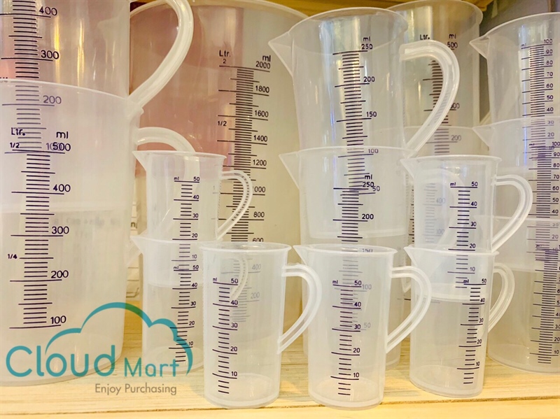 Ly đong nhựa 50ml, 100ml, 250ml, 500ml, 1000ml, 2000ml- cloudmart