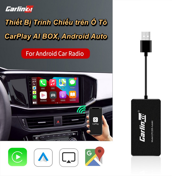 [HCM] - Thiết Bị Trình Chiếu trên Ô Tô CarPlay AI BOX, Android Auto - WorldMart