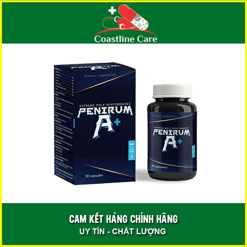 [HCM]Viên Uống Penirum A+ Hộp 30 Viên - Hỗ Trợ Tăng Cường Sinh Lực Phái Mạnh - Coastlinecare Pharmacy