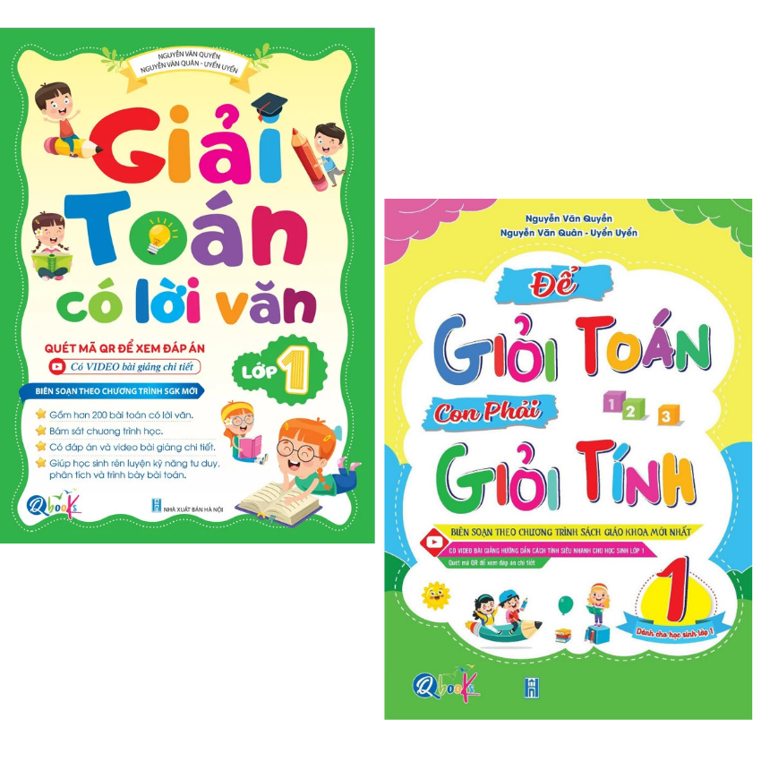 SÁCH - [ LỚP 1 ] - Combo 2 quyển Giải Toán Có Lời Văn Lớp 1 và Để Giỏi Toán Con Phải Giỏi Tính 1