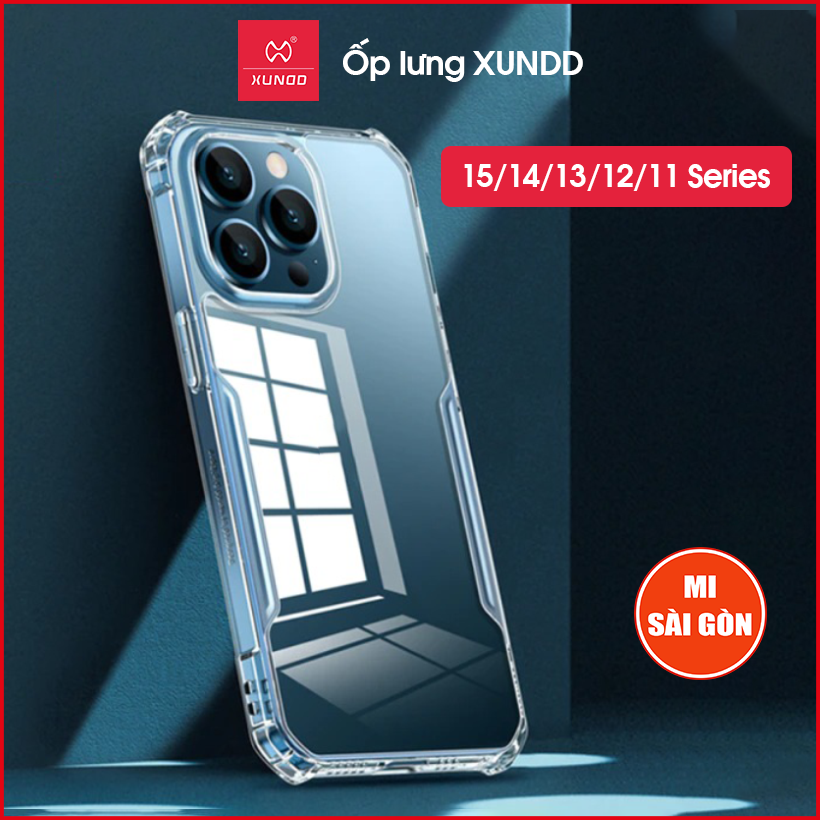 [Hỏa Tốc HCM] Ốp lưng XUNDD iPhone 14/ 14 Pro/ 14 Plus/ 14 Pro Max/ 13/ 13 Pro/ Max/ 12/ 12 Pro/ Max/ 11/ 11 Pro/ Max (BEETLE SERIES) Chống shock, Mặt lưng trong suốt, Viền TPU