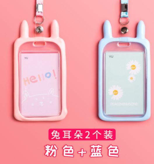 [HCM]Dây đeo thẻ học sinh sinh viên viền silicon tai thỏ xinh xắn