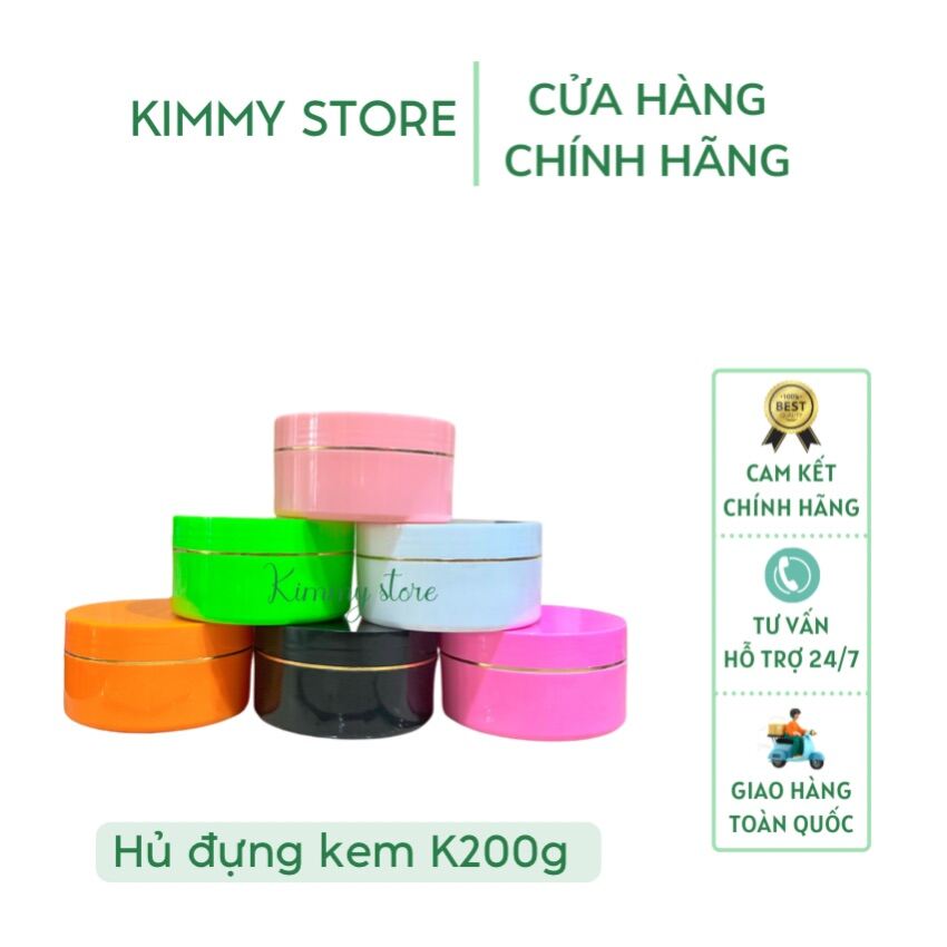 Lẻ hủ nhựa đựng kem 200g nhiều màu