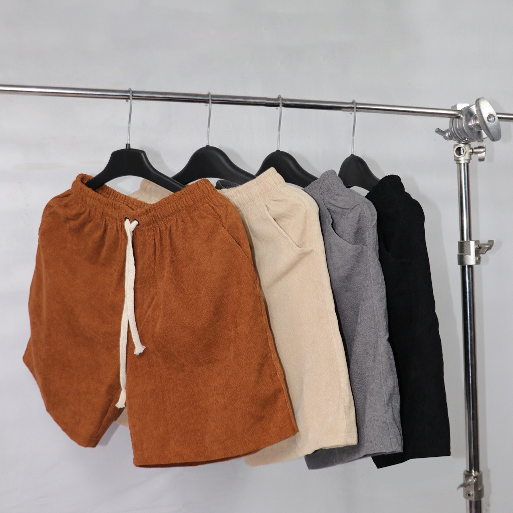 Quần shot unisex nam nữ chất liệu nhung tăm Timi Fashion