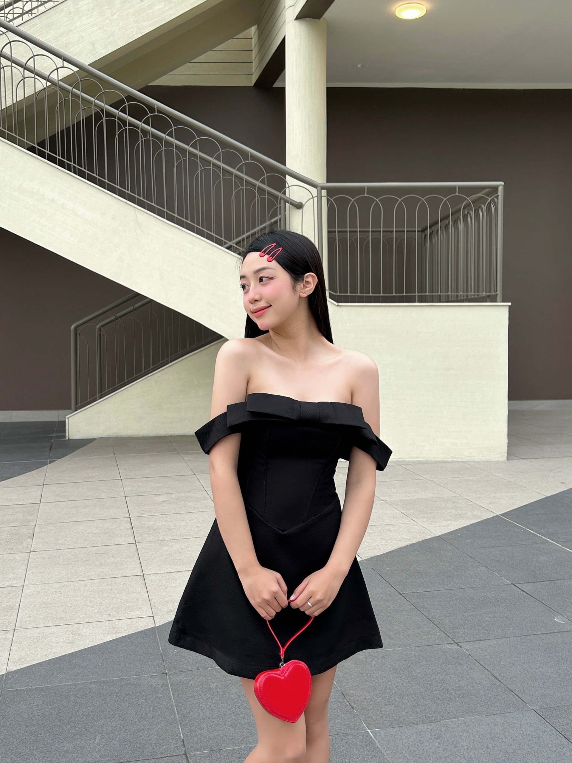 Đầm cúp ngực đính nơ xoè form suông tiểu thư xinh xắn | SUGAR DRESS | Secodee