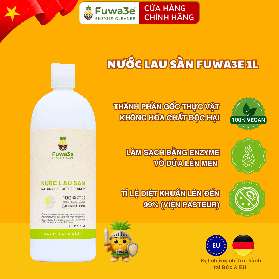 Water mop floor Organic Bio Enzyme pineapple Fuwa3e 1L incense lemon/cinnamon