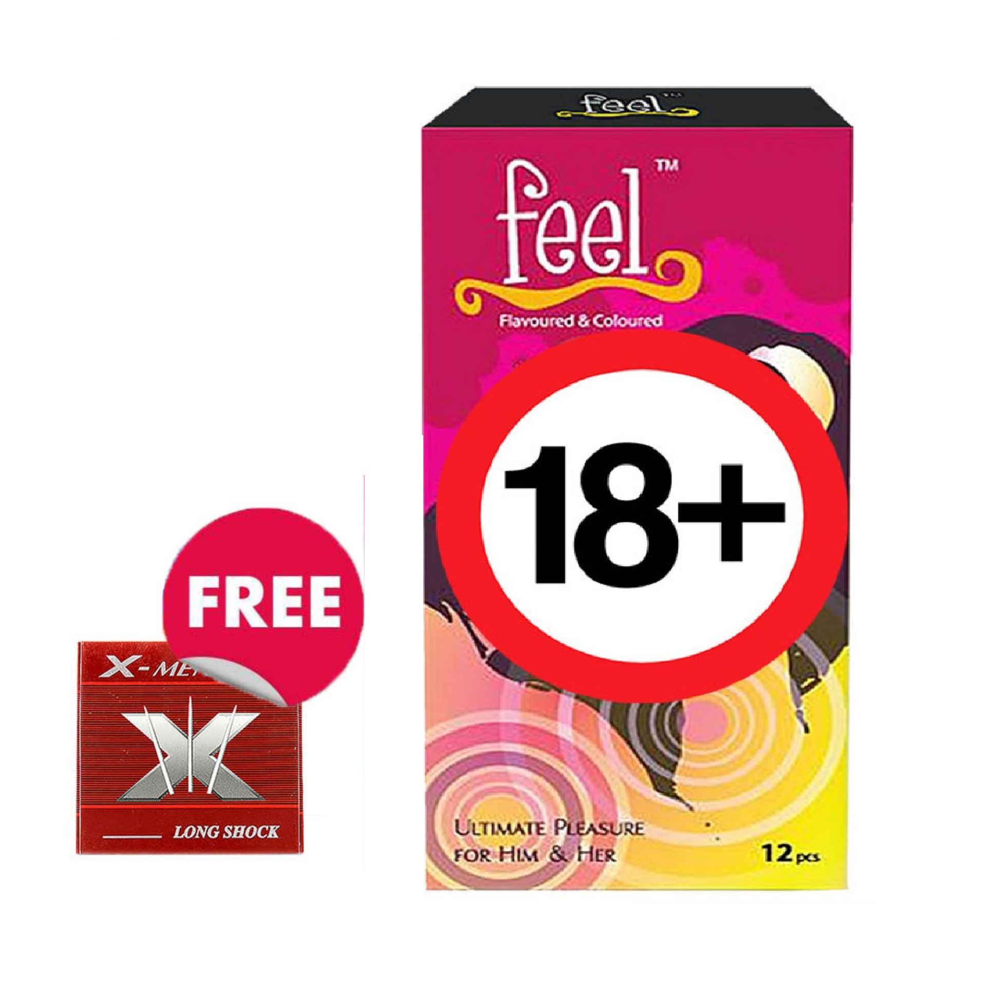 Bao cao su Feel 4 in 1 giúp kéo dài thời gian quan hệ lâu 12 chiếc.Tang 1 hop bcs MEN 6 bi