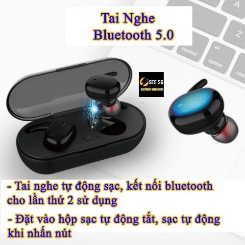 Tai nghe không dây cảm ứng chống ồn chống nước, tai nghe bluetooth âm thanh nổi nghe trầm ấm, cực hay