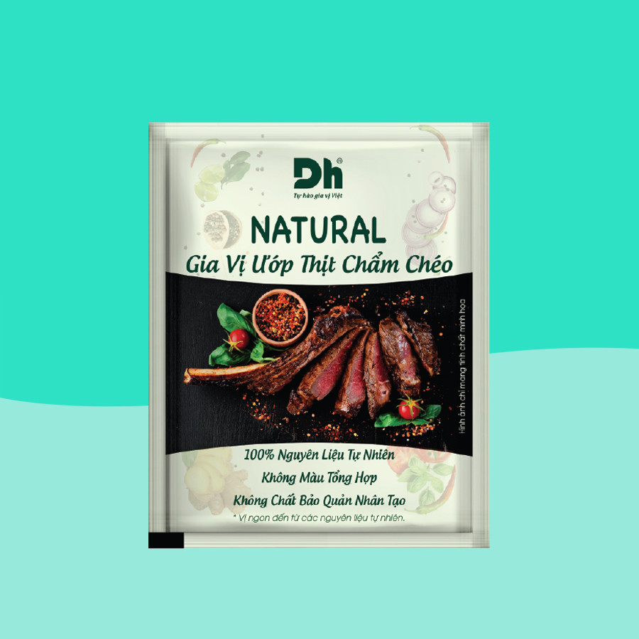 Natural Gia vị ướp thịt chẩm chéo, gói 10gr, thương hiệu Dh Foods