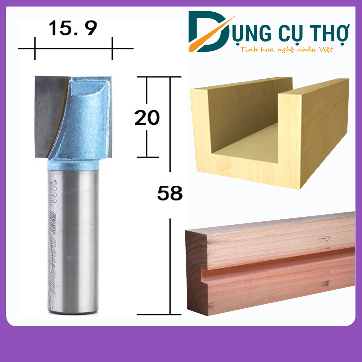 Mũi soi gỗ,lấy nền,phay rãnh 16mm,nhập khẩu Tideway cao cấp