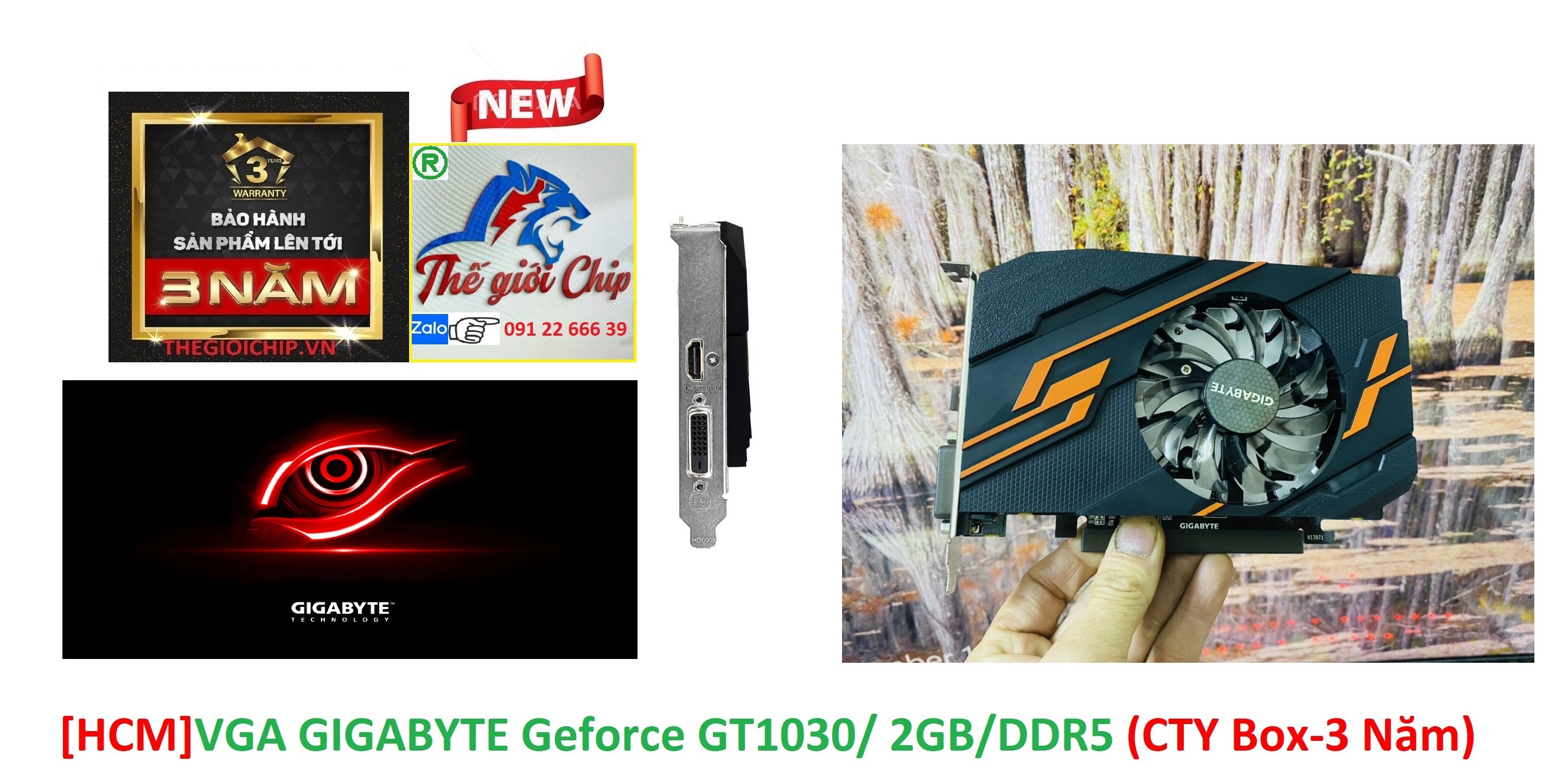 [HCM]VGA (Cạc màn hình) GIGABYTE Geforce GT1030/ 2GB/DDR5 (CTY Box-3 Năm)