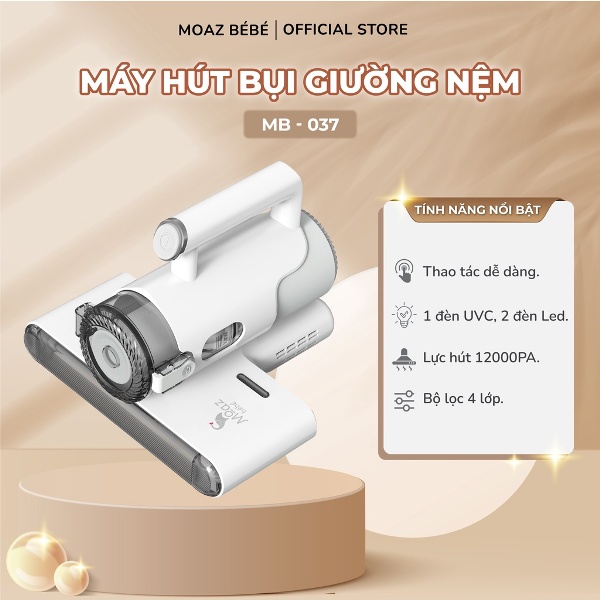 Máy hút bụi giường nệm mb037 moaz bébé mb 037 mgm
