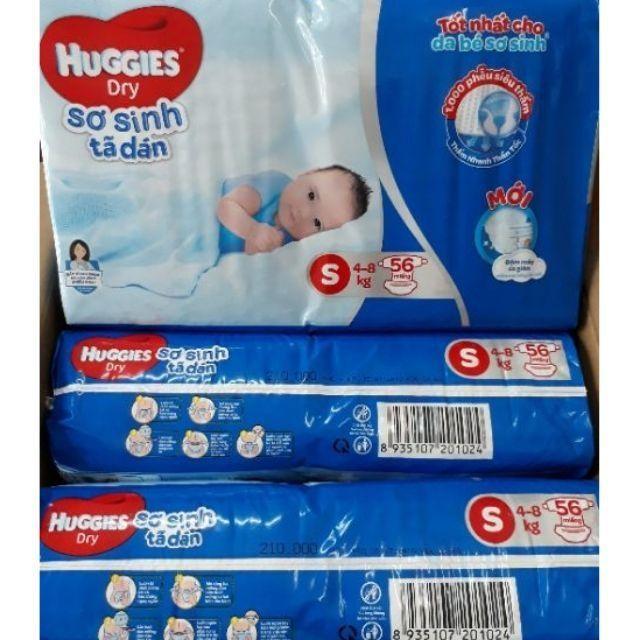 Bộ 2 tã dán huggies s56, m48, l42, xl38