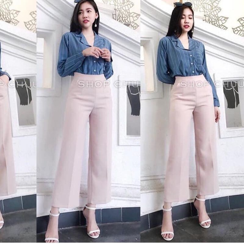 quần tây ống rộng tuyết mưa khóa sườn VITEX tôn dáng