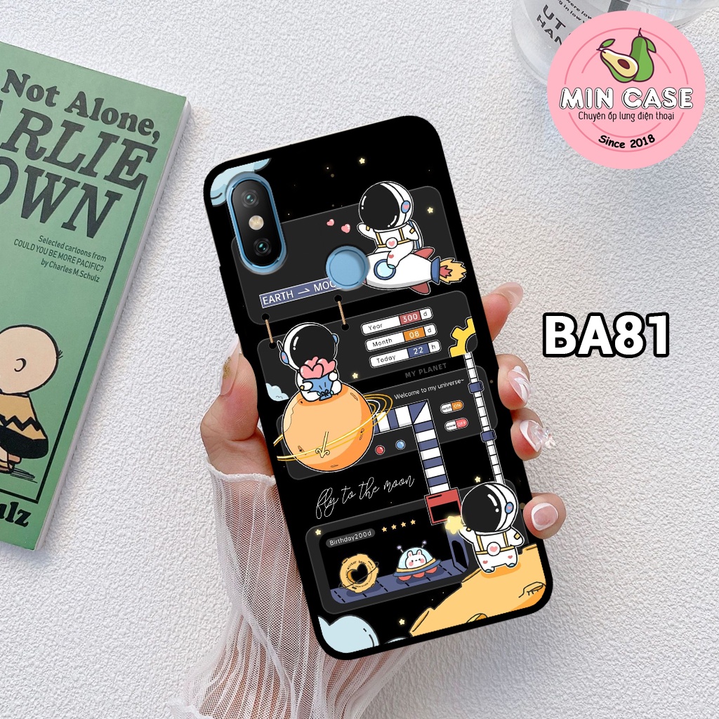 Ốp lưng xiaomi redmi note 5/ note 5 pro/note 6 pro/mi a2/s2 - ốp lưng xiaomi in hình phi hành gia astronaut dễ thương