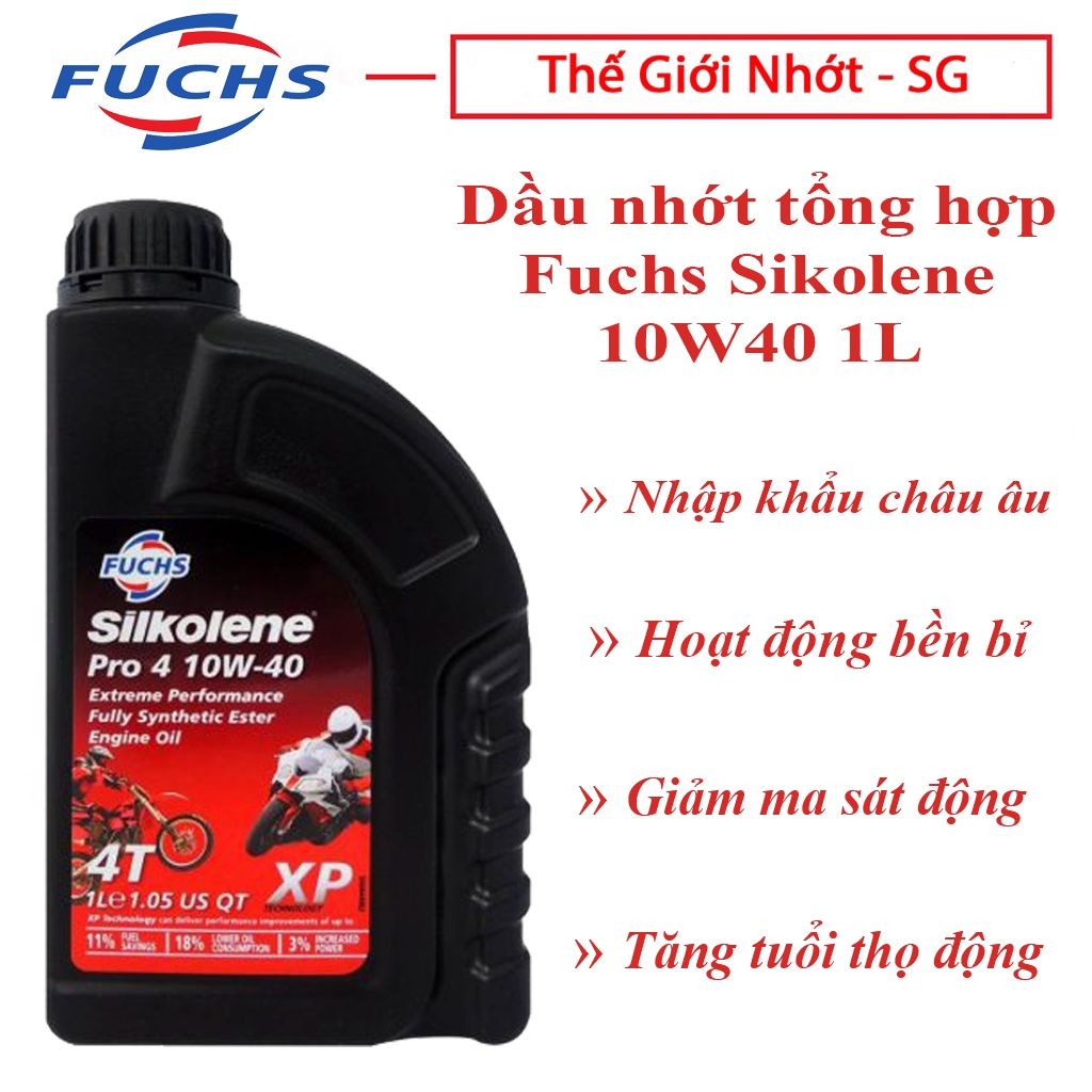 Nhớt xe máy fuchs silkolene pro 4 10w40