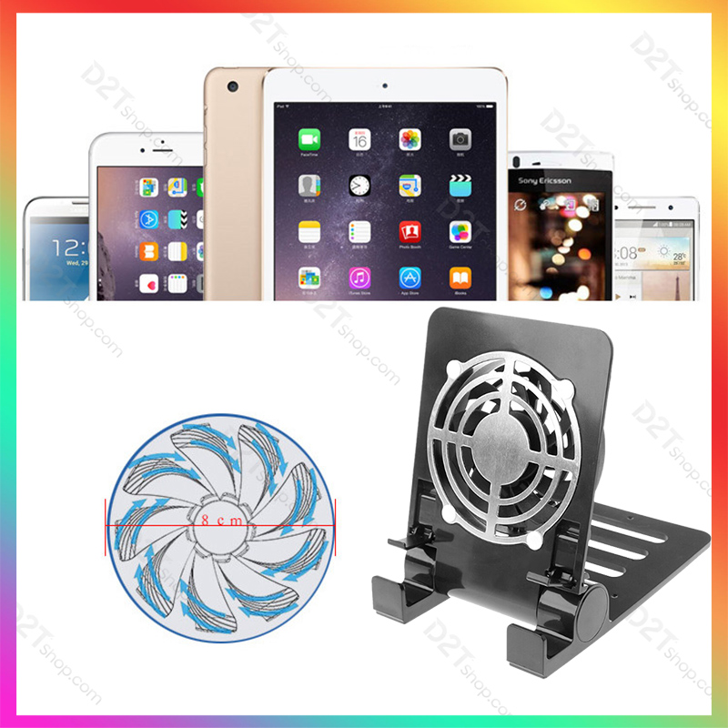Quạt tản nhiệt LB-S8 kiêm giá đỡ để bàn dành cho điện thoại và iPad chơi PUBG  COD