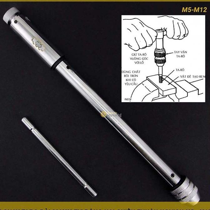 Tay quay Taro dài 85mm tự động hai chiều thuận nghịch M5-M12