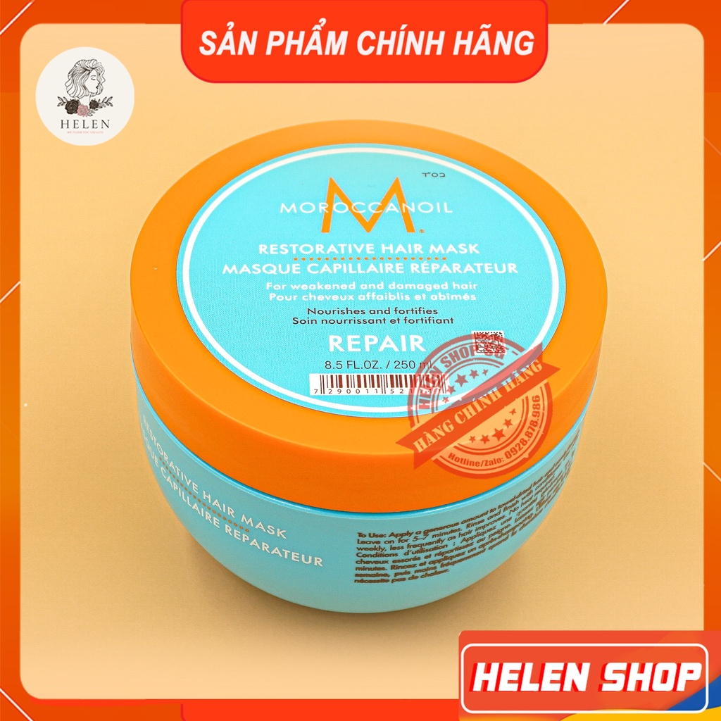 Mặt nạ hấp ủ tóc moroccanoil repair mask restore 250ml