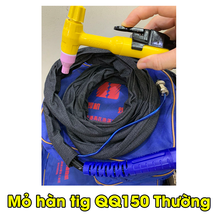 Dây hàn tig qq150a lắp máy hàn inox tig 180a-200a-250a loại thường - điện khí riêng xịn - chống cháy loại xịn. 1 bộ/ túi