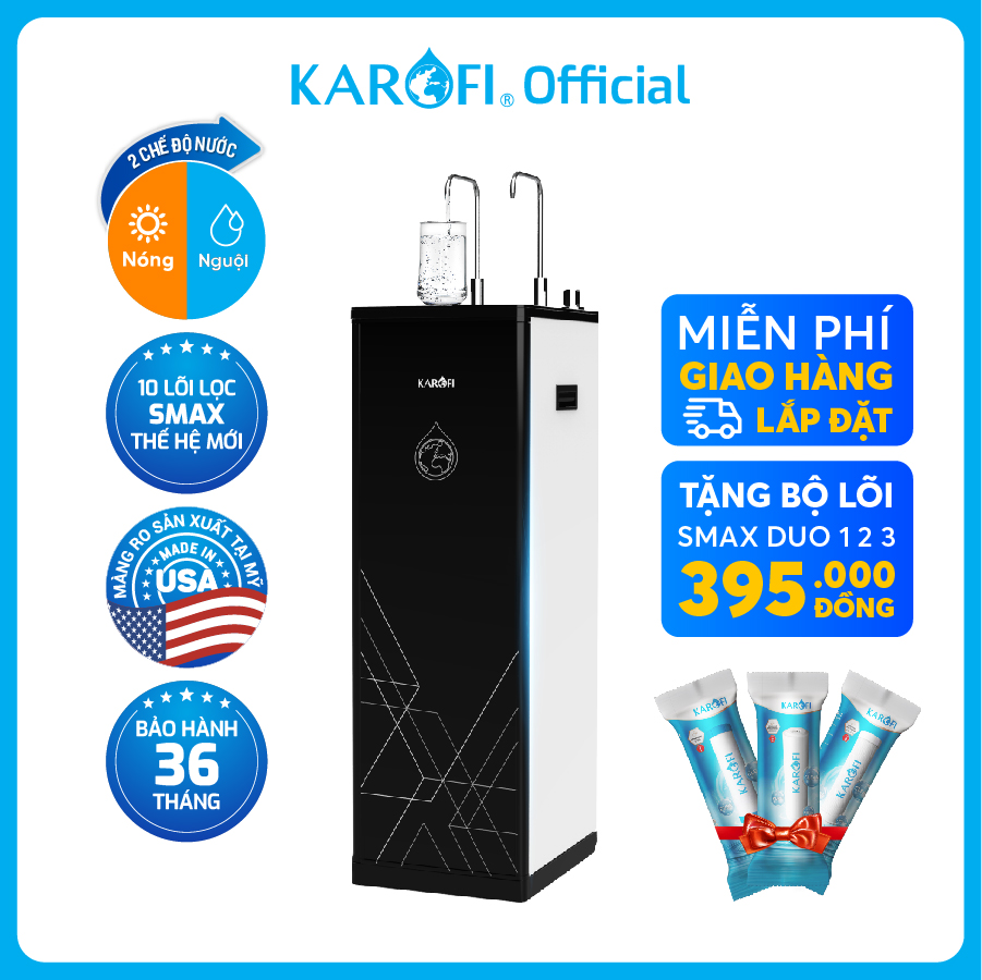 Máy lọc nước nóng nguội 10 lõi karofi kah-d10 - bảo hành 36 tháng