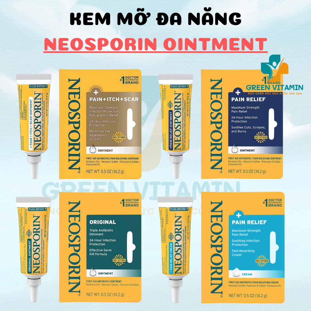 KEM MỠ GIÚP LÀM LÀNH VẾT THƯƠNG NÉOSPORÌN 14.2G - 28.3G