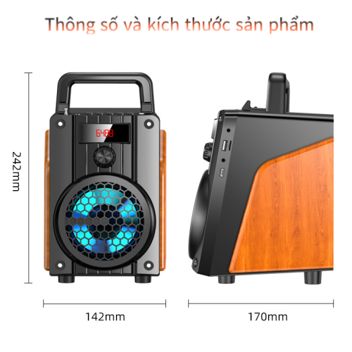 Loa Bluetooth Karaoke Không Dây Hát Công Suất Lớn 20W + Điều Khiển Từ Loa Bluetooth Karaoke Không Dây Hát Công Suất Lớn 20W + Điều Khiển Từ