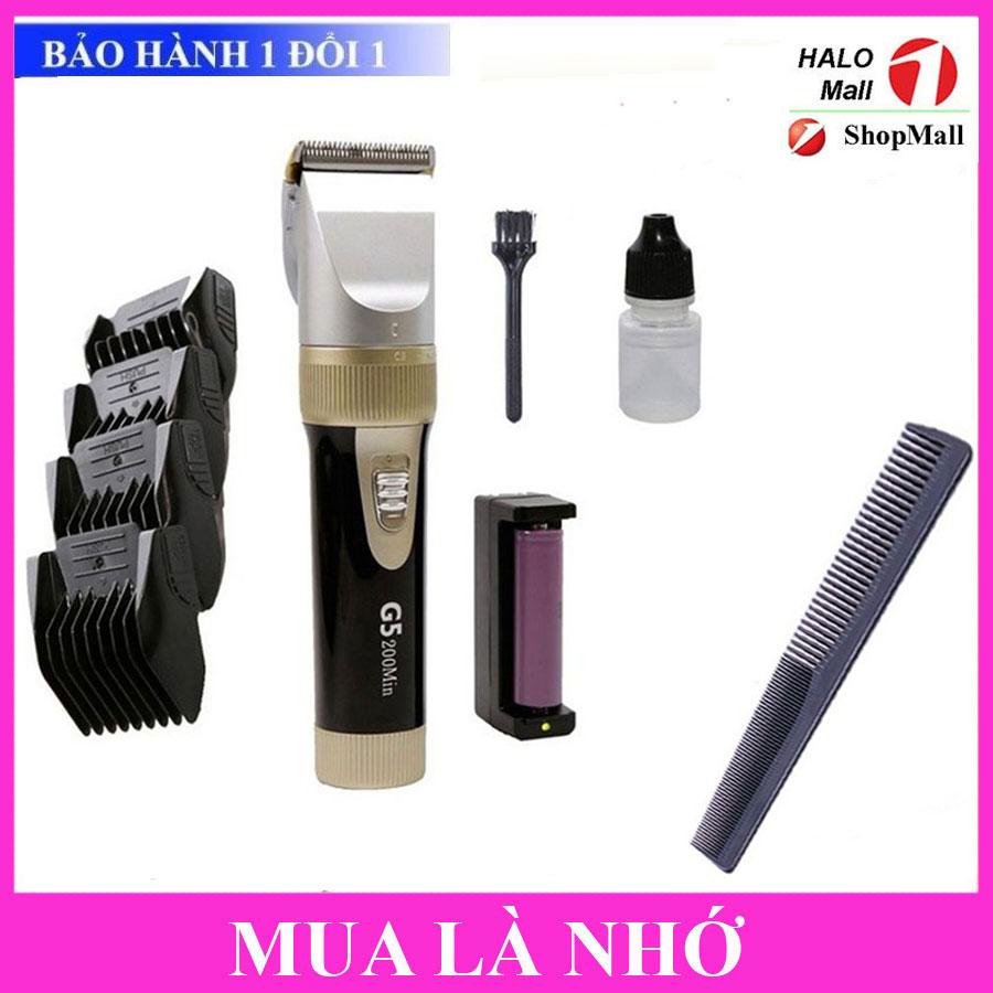 Tông Đơ Hớt Tóc Chuyên Nghiệp 2 Pin G5 TẶNG LƯỢC - Tăng Đơ Cắt Tóc Nam Cao Cấp Máy Chạy Êm