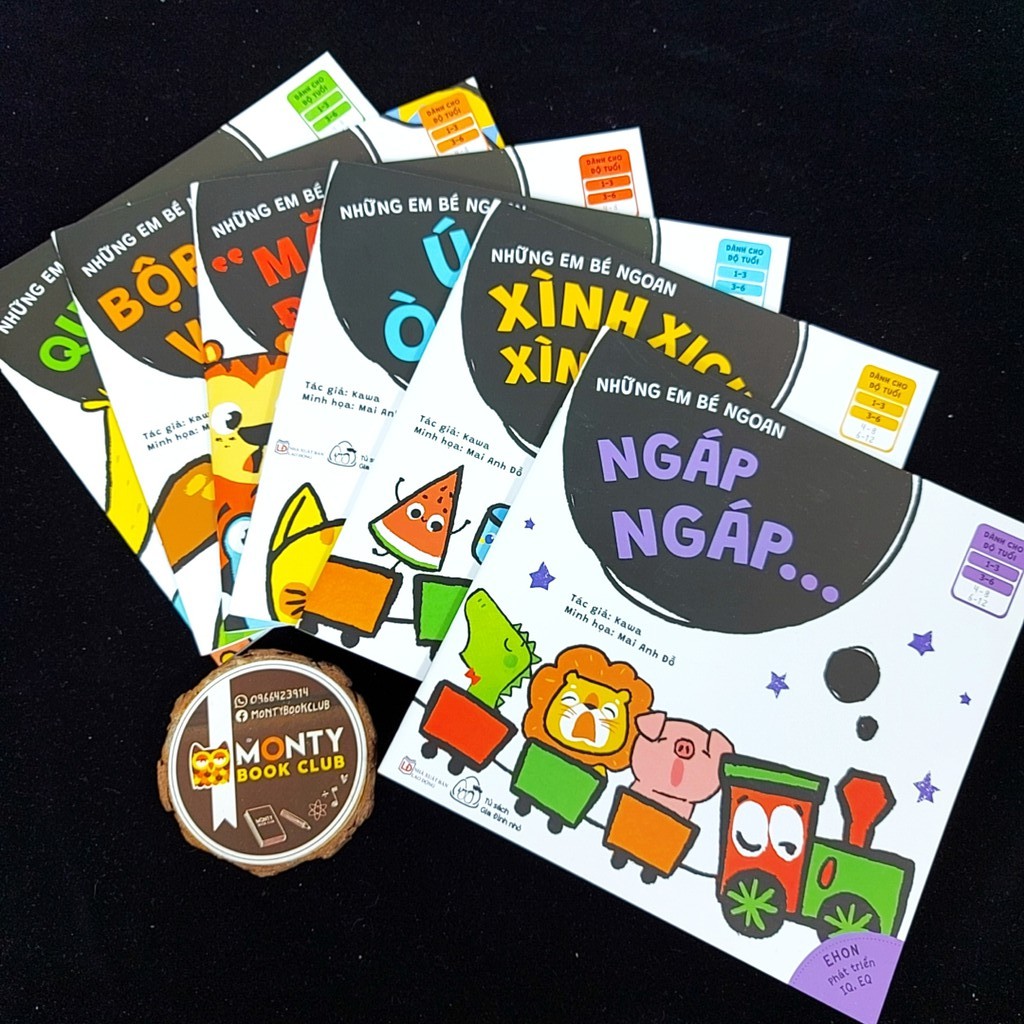 Sách- Ehon những em bé ngoan lẻ cuốn (MK-monty) dành cho bạn 1-6t - Xình xịch, xình xịch