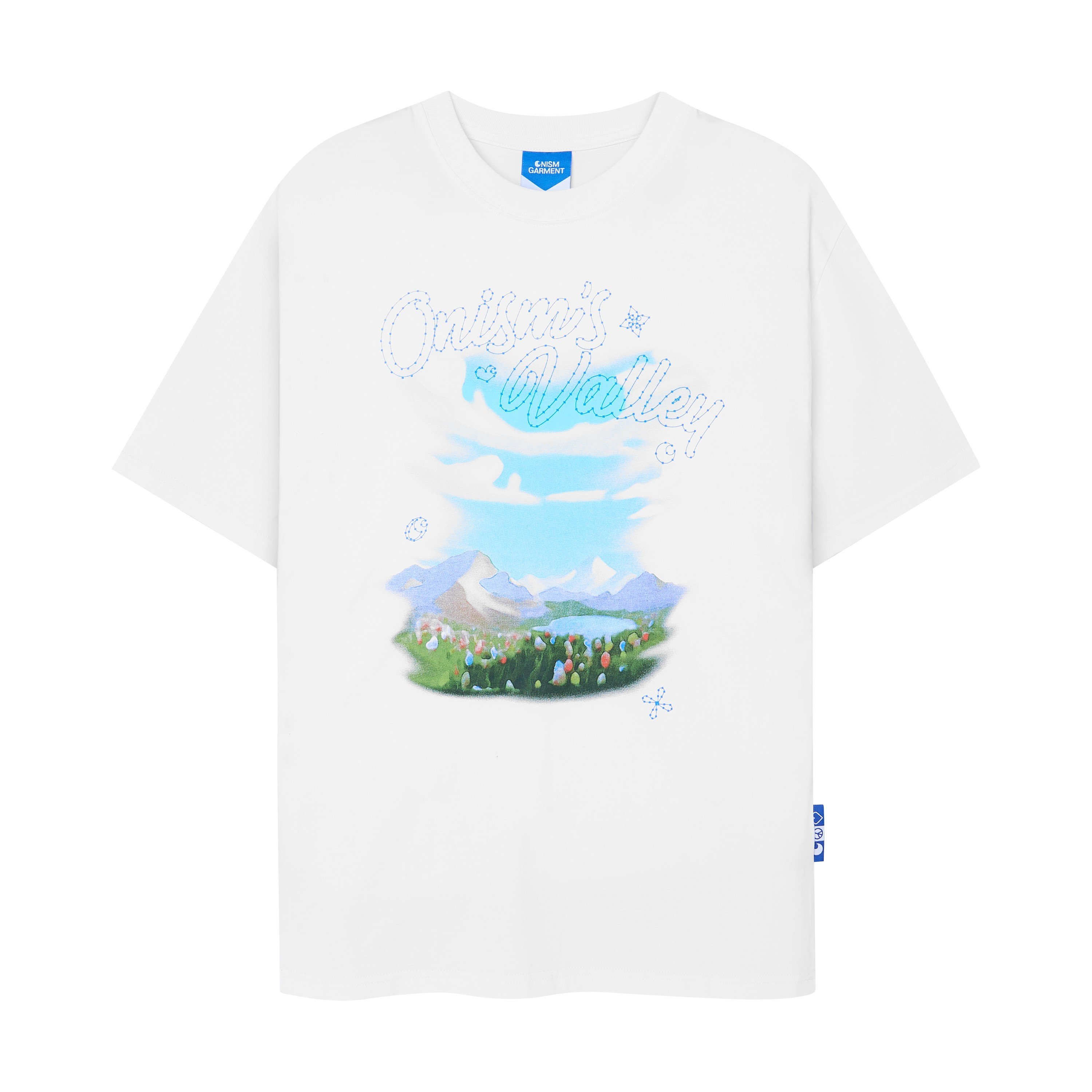 Áo thun unisex O'S Valley Tee màu trắng - Charm tee Onism