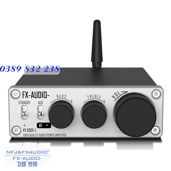 Âm ly fx-audio 502e-l class d cs8673e bluetooth 5.0- công suất 2x65w 4 ohm- bộ khuếch đại âm thanh