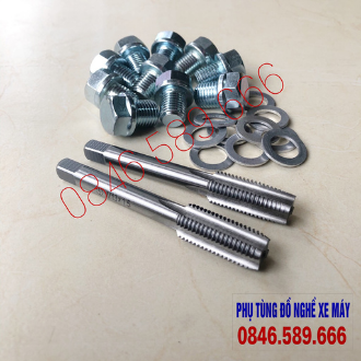 Ốc Rốn Dầu Long Đen 13 Ly Xe Máy Bị Chờn Combo 2 Mũi Taro13 Và 10 Ốc Dầu Long đen