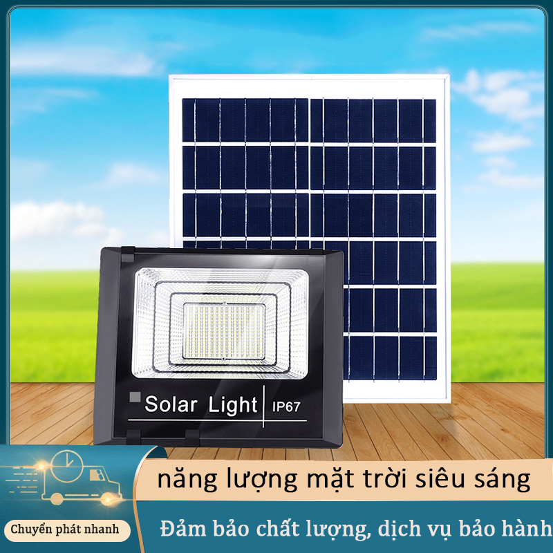 Đèn năng lượng mặt trời 600w 500w 300w 150w siêu sáng đèn pha led có cảm biến tự động dây nối có remote chống nước siêu tiết kiệm điện năng đèn