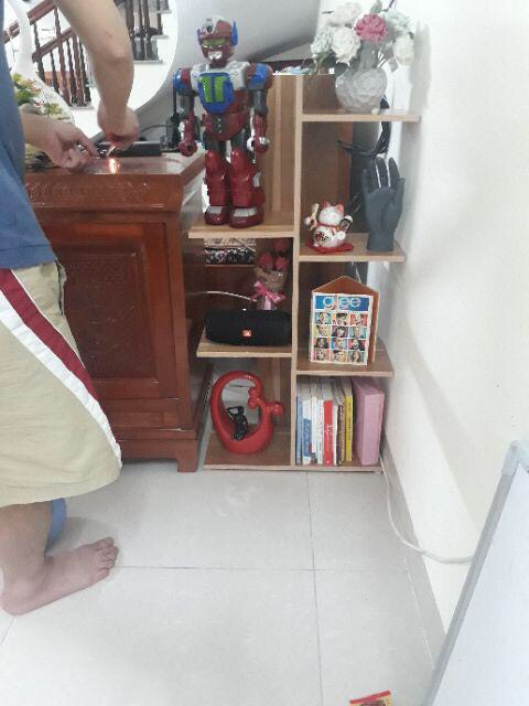 (Ảnh thật+ Chọn màu) Kệ trang trí gỗ 5 tầng, kệ sách, kệ cây trang trí phòng khách, phòng ngủ, kệ đa năng