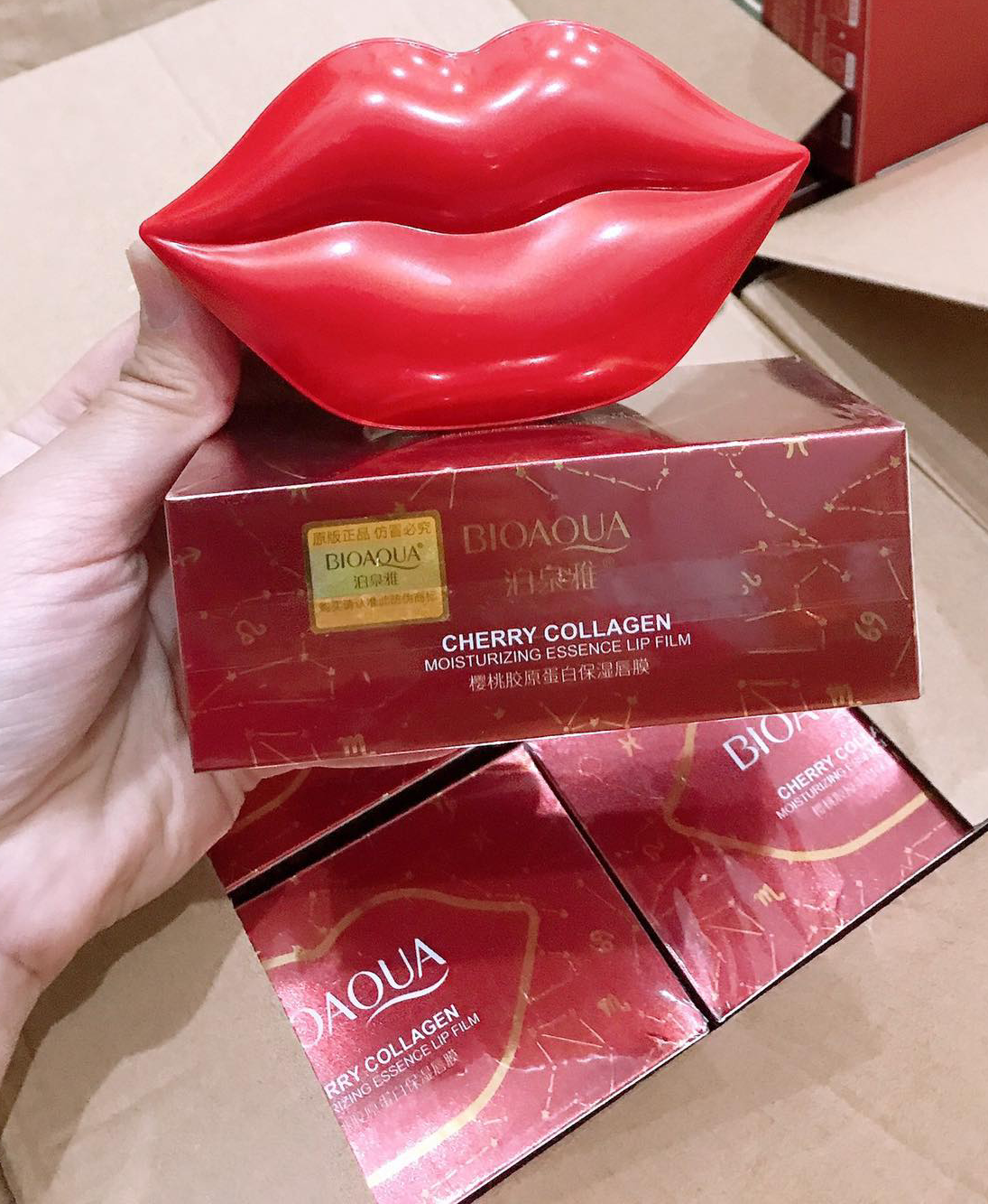 Hộp mặt nạ ngủ cho môi bioaqua cherry