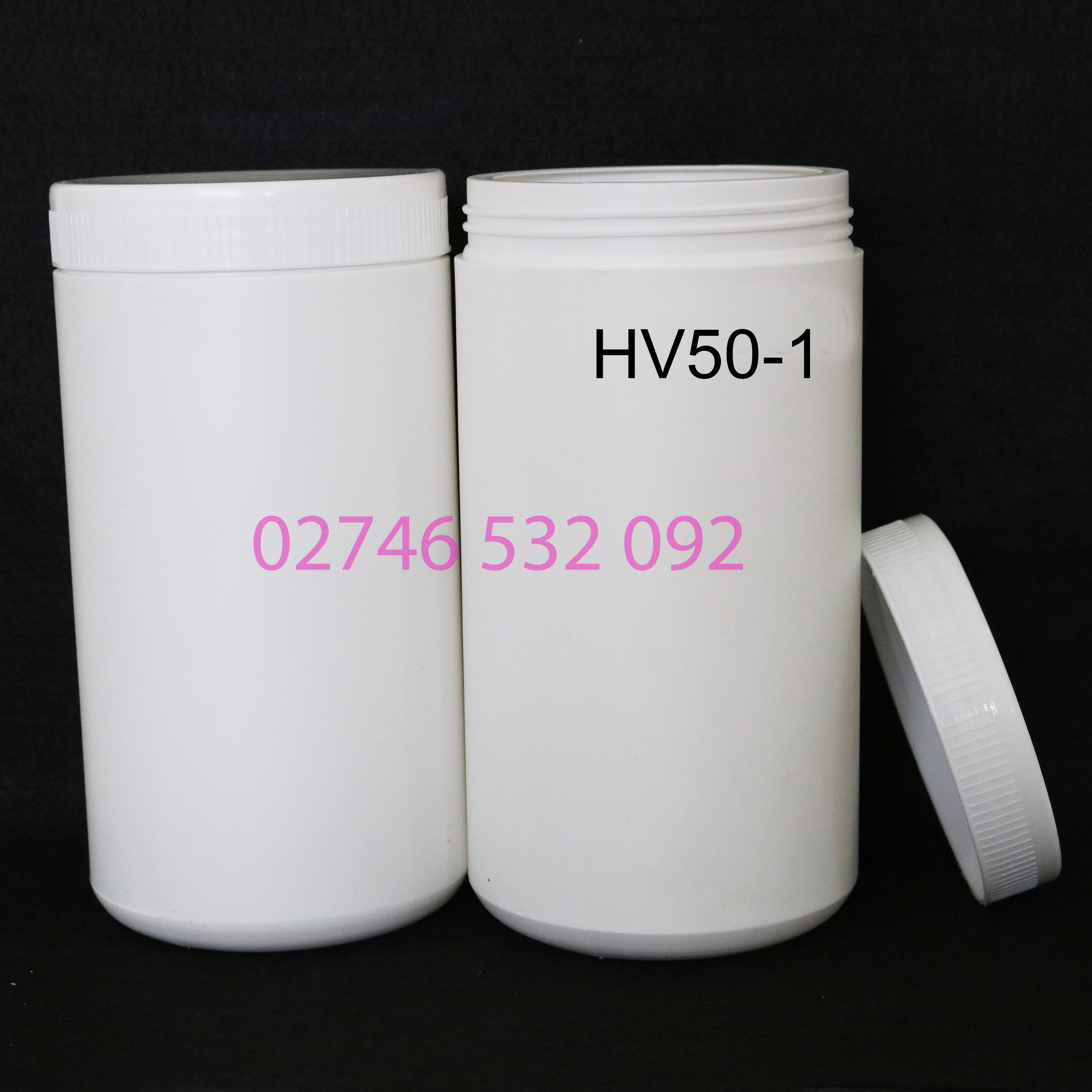 1 Hủ Nhựa Trắng Đục Nắp Vặn - HV50 - 1 - Đựng Từ 700g Đến 900g Bột Mịn