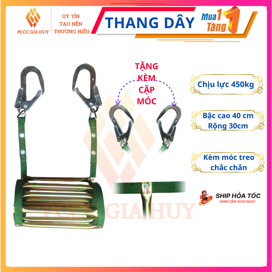 Thang dây thoát hiểm dành cho chung cư và nhà cao tầng - thang dây cứu sinh, độ bền cao tải trọng lớn